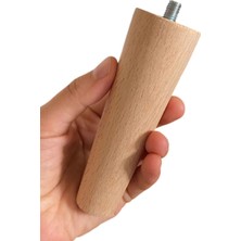 Glaswen 8 Adet Ahşap 12 cm Dolap Mobilya Koltuk Kanepe Destek Ayağı - Konik M8 Civatalı