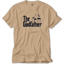 Z zepplin The Godfather Black Text Krem Tişört