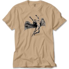 Z zepplin LED Zeppelin Icarus Angel Krem Tişört