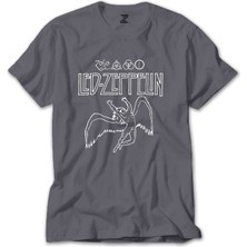 Z zepplin LED Zeppelin Zoso Icarus Gri Tişört