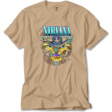 Z zepplin Nirvana Poster Krem Tişört