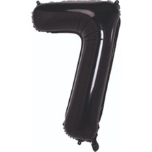 7 Rakam Folyo Balon Siyah 75CM