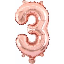 3 Rakam Folyo Balon Rose Gold 75CM