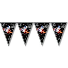 Uzay Temalı Üçgen Flama