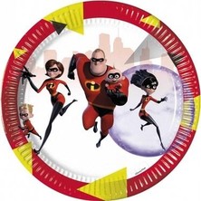 Incredibles Inanılmaz Aile Karton Tabak 8'li