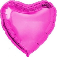 Fuşya Kalp Folyo Balon 100CM