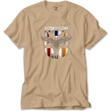 Z zepplin System Of A Down Eagle Colors Krem Tişört