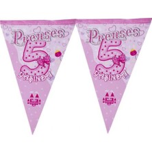 Prenses 5 Yaşında Üçgen Flama