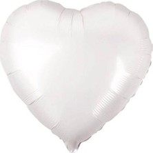Beyaz Kalp Folyo Balon 45CM