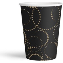 Siyah Elegant Karton Bardak 6'lı
