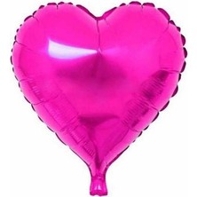 Fuşya Kalp Folyo Balon 60CM