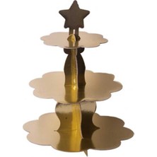 Metalize Altın Kek Standı