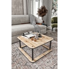 Messer Hole Masivo 70 x 70 Kare Safir Meşe Orta Sehpa