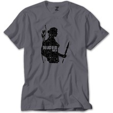 Z zepplin The Last Of Us 2 Ellie Face Gri Tişört