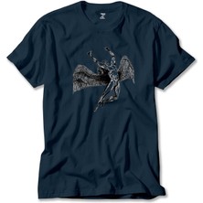 Z zepplin LED Zeppelin Icarus Angel Lacivert Tişört