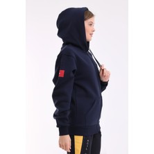 Bilenn Tekstil 112 Acil Sağlık Unisex Kapşonlu Hırka - Lacivert