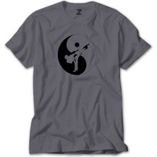 Z zepplin Karate Symmetry Martial Arts Gri Tişört