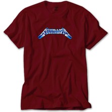 Z zepplin Metallica Logo Blue Kırmızı Tişört