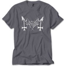 Z zepplin Mayhem Logo Gri Tişört