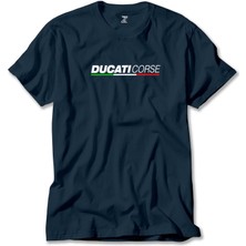 Z zepplin Ducati Corse Text Lacivert Tişört