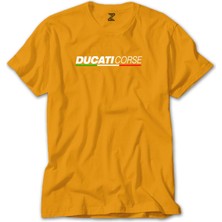 Z zepplin Ducati Corse Text Sarı Tişört