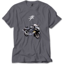 Z zepplin Suzuki Hayabusa Stompgrip Gri Tişört