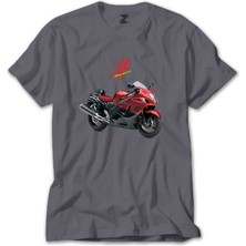 Z zepplin Suzuki Hayabusa Gsx R 1300 Gri Tişört