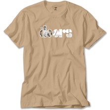 Z zepplin The Doors Logo Krem Tişört