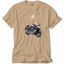 Z zepplin Suzuki Hayabusa Stompgrip Krem Tişört