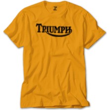 Z zepplin Triumph Motorcycles Logo Sarı Tişört