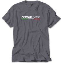 Z zepplin Ducati Corse Text Gri Tişört