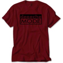 Z zepplin Depeche Mode Text Kırmızı Tişört
