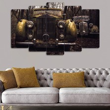Zevahir Mobilya Dekorasyon Zevahir 5 Parça Mdf Eski Klasik Araba Tablo