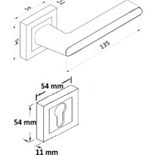 ALMITAL Stilo Inox Kapı Kolu Lüks Oda Kapı Kolu