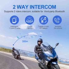 Beemen Helmet Y20 Max Intercom Kablosuz Bluetooth 5.3 Kask Kulaklık 300 Metre Çekim Mesafesi 16 Çeşit Işık Efekti