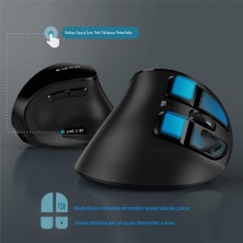 World Of The World Bluetooth+2.4 G Kablosuz Dikey Ergonomik Şarj Edilebilir Sessiz Mouse