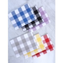 Kareli 6'lı Mutfak Kurulama Bezi, Beslenme Örtüsü, Amerikan Servisi, Servis Peçete Set Havlu 45 x 70CM