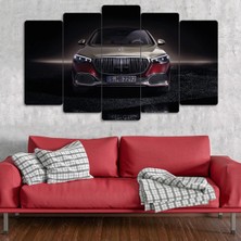 Zevahir Mobilya Dekorasyon 5 Parça Mdf Mercedes Lüks Araba Tablo