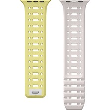 EZSP Watch 7 41MM Uyumlu KRD-124 Silikon Kordon Strap Kayış-Açık Yeşil-Starlight