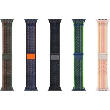 EZSP Apple Watch 10 46MM Uyumlu Krd - 91 Hasır Kordon Strap Kayış - Yeşil