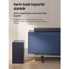 Samsung 300W Bass-Dolby Audio / Dts Virtual:x Optik-Usb-Bluetooth® Tv-Telefon Bağlantı 2.1 Kanal Soundbar Ev Sinema Sistemi | Oyun Modu, Bas Yükseltici, Onerous Marka Hediyeler