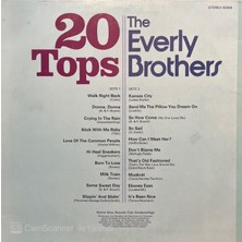 The Everly Brothers 20 Tops LP Plak