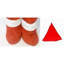 Bebek Noel Şapka ve Patik Takım