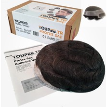 Toupee.tr DP7467 Hollywood Protez Saç Erkekler İçin Protez Saç - Toupee For Men 30 mm - Doğal Dalgalı İnsan Saçı - Remy Saç - %130 Saç Yoğunluklu Saç Değiştirme Sistemi