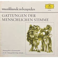 Gattungen Der Menschlichen Stimme LP Plak