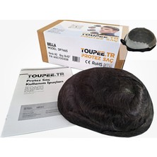 Toupee.tr DP7465 Bella Protez Saç - Erkekler İçin Protez Saç - Toupee For Men - Doğal Dalgalı İnsan Saçı - Remy Saç - Saç Yoğunluklu - Saç Değiştirme Sistemi - Peruk Saç Protezi Boyutu: 8X10" Ce Rohs