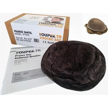 Toupee.tr TF7959 Fransız Dantel Erkekler İçin Protez Saç - Toupee For Men - Doğal Dalgalı İnsan Saçı - Remy Saç - %130 Saç Yoğunluklu - Saç Değiştirme Sistemi - Peruk Ce Rohs