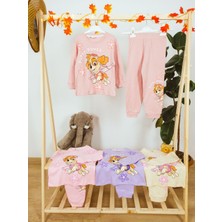 İsobel Kids Paw Petrol Fitilli Interlok Kız Pijama Takımı Gül Kurusu - 3-4