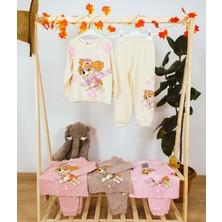İsobel Kids Paw Petrol Fitilli Interlok Kız Pijama Takımı Bej - 7-8