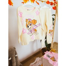 İsobel Kids Paw Petrol Fitilli Interlok Kız Pijama Takımı Bej - 7-8